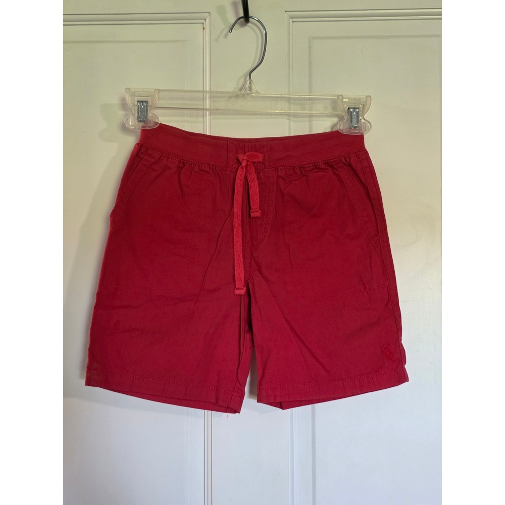 Polo Ralph Lauren Boys Red 100% Cotton Drawstring Chino Shorts Size 6